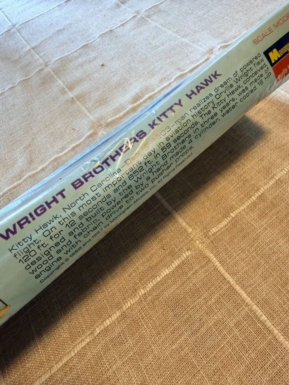 Vintage Toy Wright Brothers Kitty Hawk Monogram 1-50 Plastic Model Kit